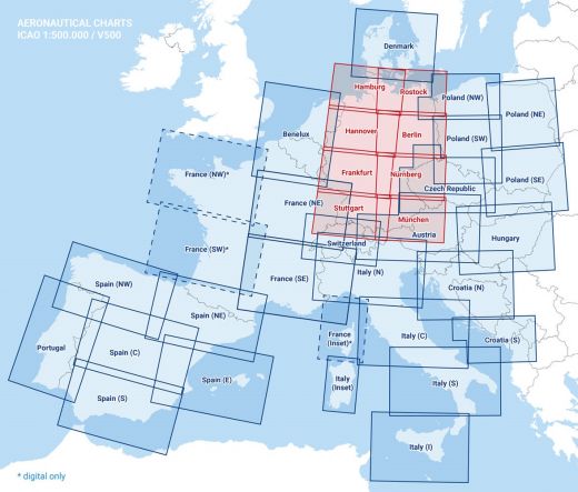 ICAO-Karte, Blatt Rostock (Ausgabe 2026), Segelflug 1:500.000 (Papier)