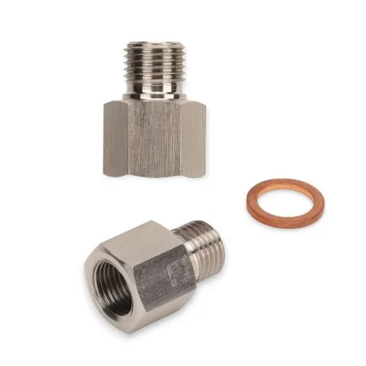 Reduzierverbinder 1/8" NPT Buchse auf M10x1 Außengewinde | Edelstahl Sechskant Reduzierstück mit Dichtung | Adapter