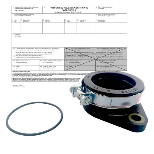 Rotax Vergaserstutzen mit O-Ring komplett - zertifiziert