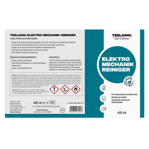 Teslanol Elektro-Mechanik-Reinigerspray 400ml