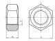 Mutter M3 DIN 934 Messing blank