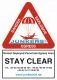 Aufkleber Label Danger Explosive Rescue System - Englisch