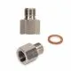 Reduzierverbinder 1/8" NPT Buchse auf M10x1 Außengewinde | Edelstahl Sechskant Reduzierstück mit Dichtung | Adapter