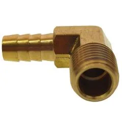 Messing Einschraubschlauchtülle 8 mm 1/4" NPT gewinkelt 90°