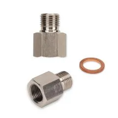 Reduzierverbinder 1/8" NPT Buchse auf M10x1 Außengewinde | Edelstahl Sechskant Reduzierstück mit Dichtung | Adapter